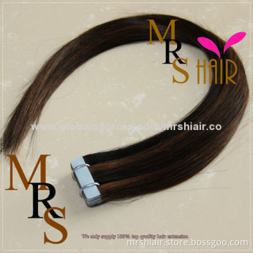18-inch mixed color Brazilian straight tape in hair extensions